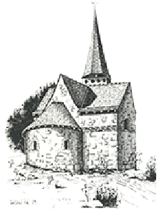 L'église Saint-Jacques au début du XIXe siècle<br />ill. R.Lizé in C.Epin 1989