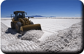 Uyuni exploitation du sel<br />sous le sel, le Lithium